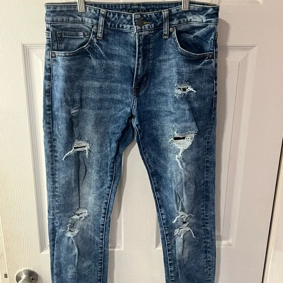 American Eagle Men's Distressed Blue Jeans *NEW* - Picture 1 of 5